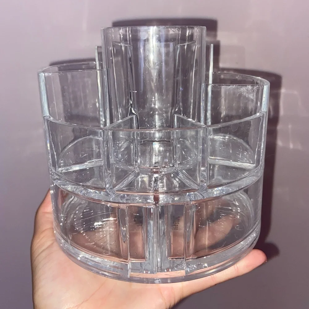 Clear acrylic makeup organizer